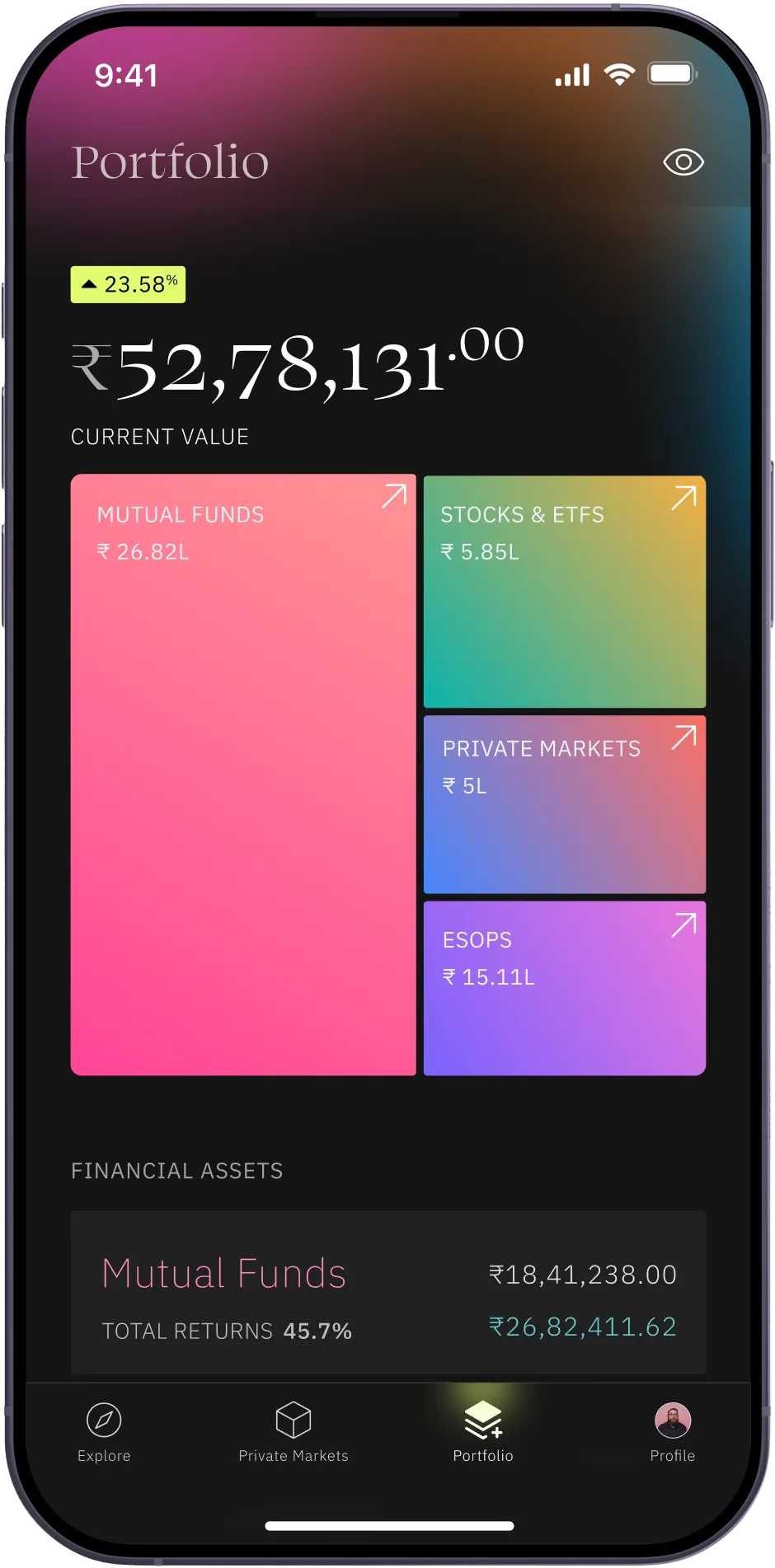 Iphone showing Infinyte App